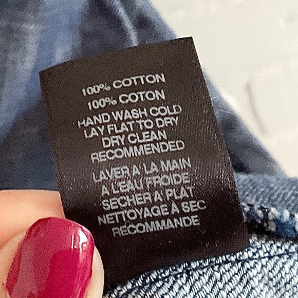 Anthropologie Amadi Mini dress Denim Blue Cream Rope-Strap Pockets Sz XS - Picture 12 of 12